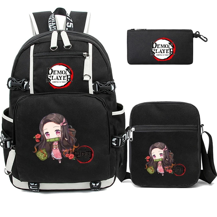 Kit Mochila 3Pçs | Demon Slayer